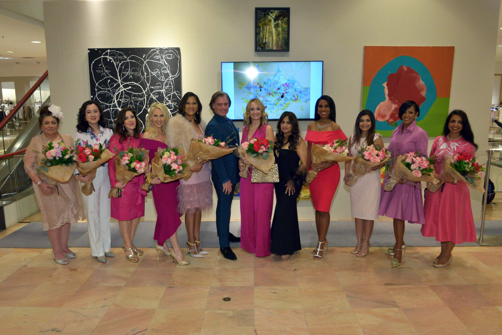 Stephen Brunelle, VP General Manager of Neiman Marcus, and Ruchi Mukherjee  Host & Founder of International Mother's Day Soirée Reveal the 2019  Honorees at Neiman Marcus